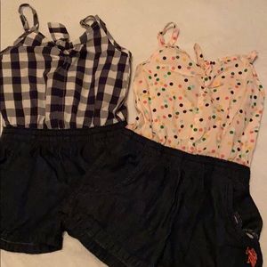 2 short set rompers size 2T Bundle Deal!!